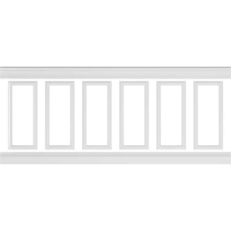 Ekena Millwork Wainscot Paneling Kit, Urethane, 94-1/2 in L, Factory Primed WPKUSQ041P040